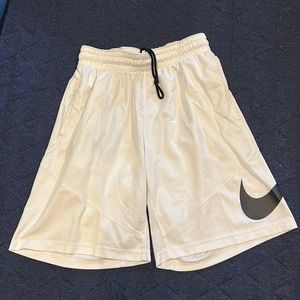 Medium white nike dri fit shorts, good condition no rips or tears